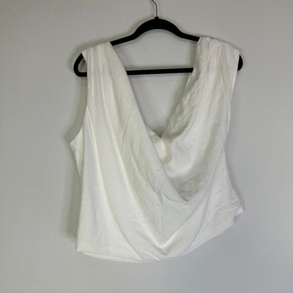 NEW Peppermayo Marissa Linen One Shoulder Top White Women’s US 16 - Picture 7 of 10
